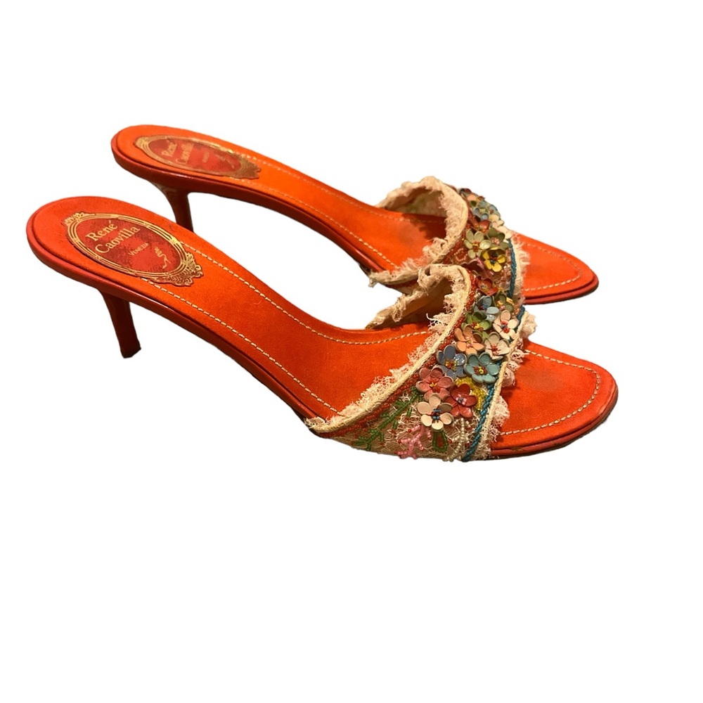 Unique Vintage René Caovilla Kitten Heel